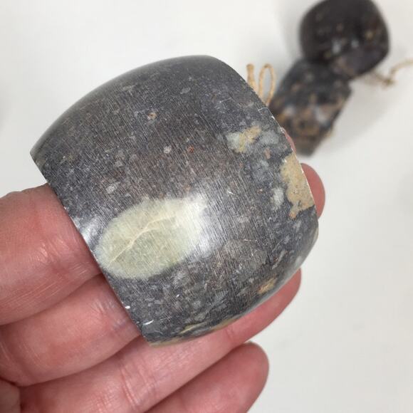 🆕 NEW Marble Napkin Ring Holders Moody Decor Natural Stone Gray Tan Beige 4 - Picture 9 of 15